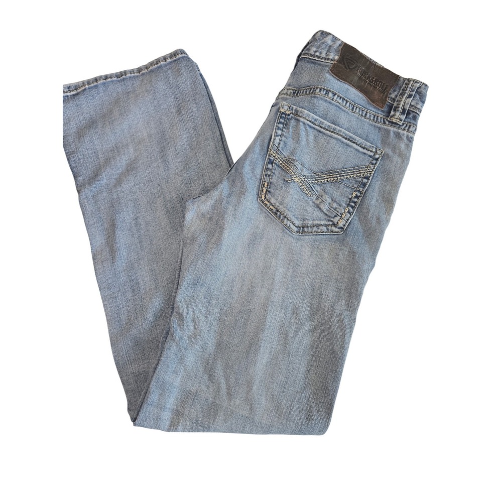 Rock & Roll Denim Mens Double Barrel Relaxed Straight Leg Jeans Light Wash 30x34